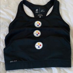 THREE Nike Steelers Sports Bras